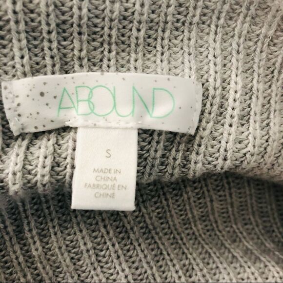 🔥5 for $25🔥 ABOUND NWOT Ribbed Mock Neck Midi Dress In Grey Light Heather - Picture 9 of 12